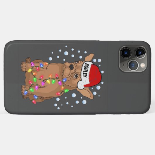 Kerstlicht met Boston Terrier Dog Vibe Case-Mate iPhone Case (Achterkant (horizontaal))