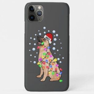 Kerstlicht met Duitse herdershond sfeer iPhone 11 Pro Max Hoesje