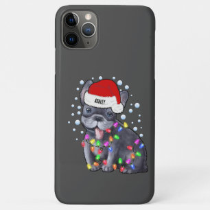 Kerstlicht Met Franse Bulldog Honden Vibe iPhone 11 Pro Max Hoesje