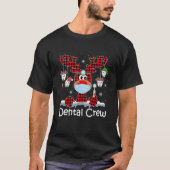 Kerstlicht met tandheelkundig gebit Reindeerrood o T-shirt (Voorkant)