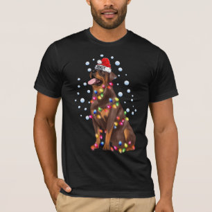 Kerstlicht Rottweiler Dog Puppy T-shirt