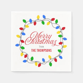 Kerstlichtcirkel | Vrolijk kerstfeest Servet