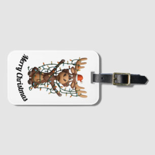 Kerstlichten Eland Bagagelabel