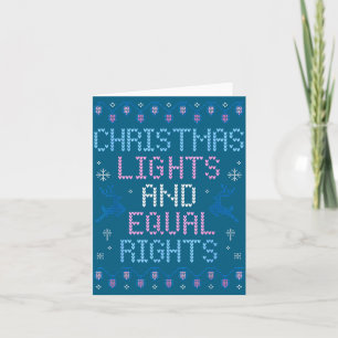 Kerstlichten En Gelijke Rechten Lelijke Kerst Kaart