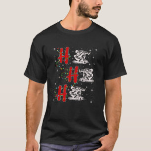 Kerstlichten HO HO HO Jiu Jitsu Vechter Grappig Le T-shirt