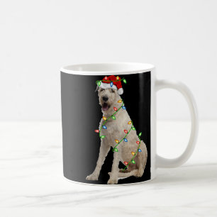 Kerstlichten Kerstman Hoed Ierse Wolfshond Hond Ke Koffiemok