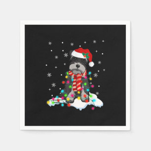 Kerstlichten met kerstmis met kerstmis servet
