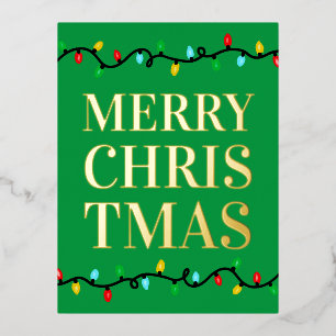 Kerstlichtjes Folie Feestdagen Briefkaart