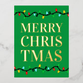 Kerstlichtjes Folie Feestdagen Briefkaart (Voorkant)