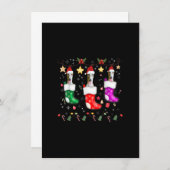 Kerstlichtjes Geschenk Grappige Kersthond Kaart (Voorkant / Achterkant)