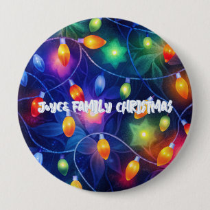 Kerstlichtjes Helder Vakantie Whimsical Vrolijk Ronde Button 4,0 Cm