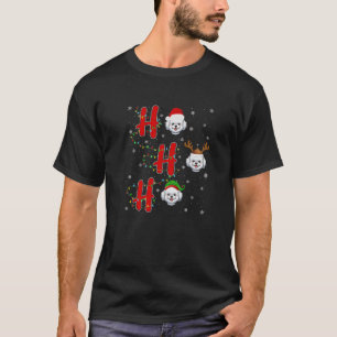 Kerstlichtjes HO HO HO Bichon Frise Hond Grappige T-shirt