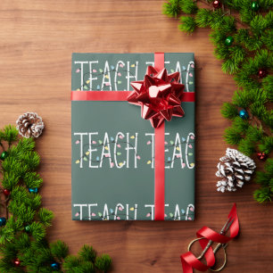 Kerstlichtjes leren leraar liefde lesgeven cadeaus cadeaupapier