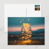 Kerstlichtjes pot, Kerstmis, Bedankt, Zomer Feestdagenkaart (Voorkant / Achterkant)