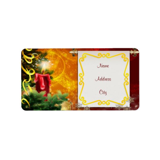 Kerstlichtlabel Etiket (Voorkant)