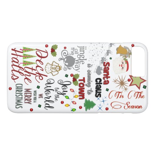 Kerstlied Design Phone Case (Achterkant (Horizontaal))