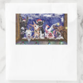 Kerstlied - Dierenfeest Rechthoekige Sticker (Tas)