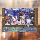Kerstlied Dierenfeest Vrolijk Kerstfeest Grappig Raamsticker (Vel 2)