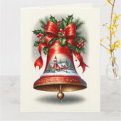 Kerstlied Klok Kaart (Gele Bloem)
