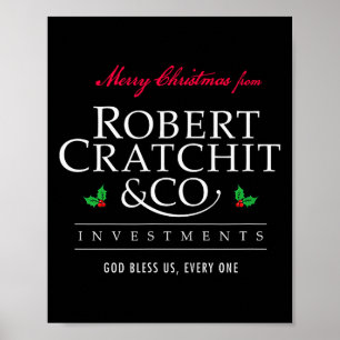 Kerstlied Robert Bob Cratchit Ebenezer Scroo Poster