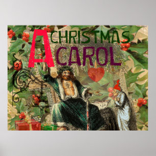 Kerstlied Scrooge Vakantie Kunstprint Poster