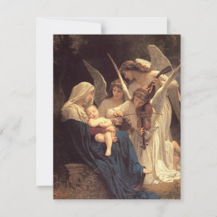Kerstlied van de engelen Baby Jezus Feestdagenkaart