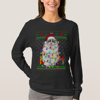 Kerstlieden met lucifers van smakelijke kerij Kat T-shirt