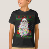 Kerstlieden met lucifers van smakelijke kerij Kat  T-shirt (Voorkant)