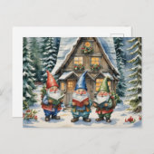 kerstliederen feestdagenkaart (Voorkant / Achterkant)