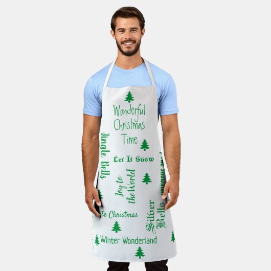 Kerstliedfeestdag Schort (Gedragen)