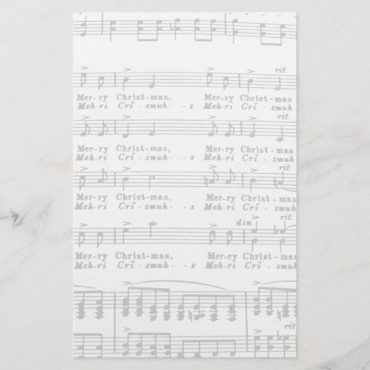 kerstliedjes briefpapier (Voorkant)