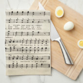 Kerstliedjes Jingle Bells Kerstliederen Bladmuziek Theedoek (Quarter Fold)