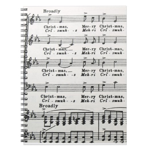 kerstliedjes notitieboek (Voorkant)