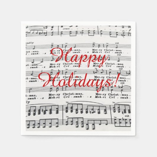 kerstliedjes servetten (Voorkant)