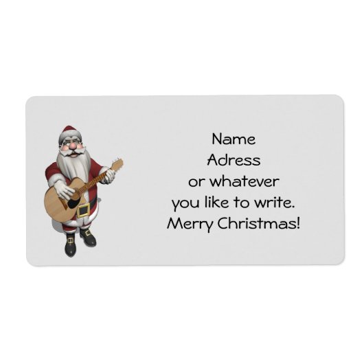 kerstliedjes spelen op zijn gitaar etiket (Voorkant)