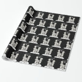 Kerstliedjes zingen cadeaupapier (Uitgerold)