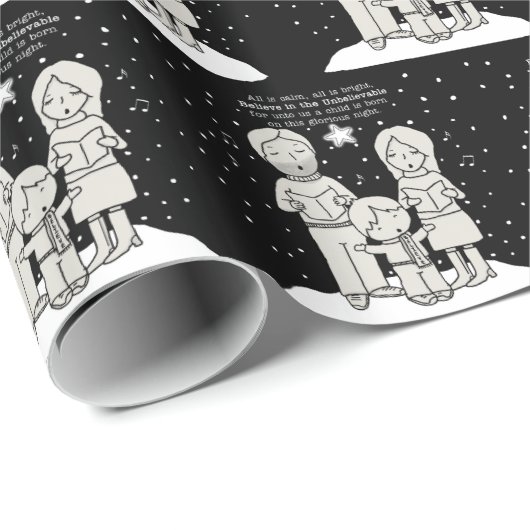 Kerstliedjes zingen cadeaupapier (Rol Hoek)