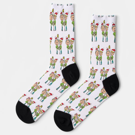 Kerstliedjes zingen sokken (Links)