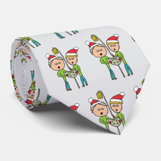 Kerstliedjes zingen stropdas (Opgerold)