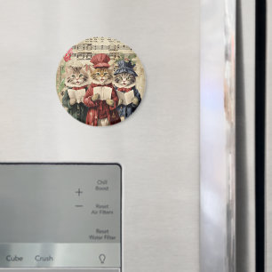 Kerstliedjes zingende katten magneet