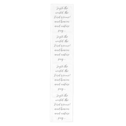 Kerstliedschrift Joy to the World Medium Tafelloper (Voorkant)