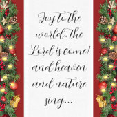 Kerstliedschrift Joy to the World Medium Tafelloper