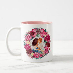 Kerstliefde, de L in LGBTQ, Pride Tweekleurige Koffiemok