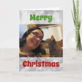 Kerstliefde Dog katteet Pap mam Aangepaste foto's Feestdagen Kaart (Voorkant)