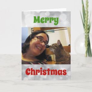 Kerstliefde Dog katteet Pap mam Aangepaste foto's Feestdagen Kaart