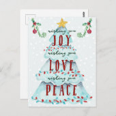 Kerstliefde en vrede briefkaart (Voorkant / Achterkant)