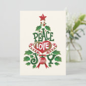 Kerstliefde Feestdagenkaart (Staand voorkant)