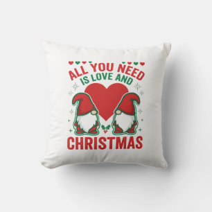 Kerstliefde Hart Kerstman Gnome-ontwerp Kussen