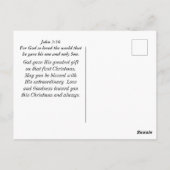 Kerstliefde is geboren John 3:16 Briefkaart (Achterkant)