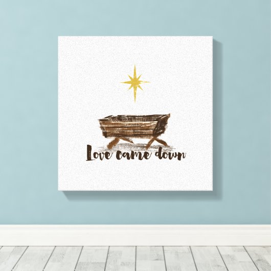 Kerstliefde is omlaag gegaan canvas afdruk (Insitu (Houten vloer))